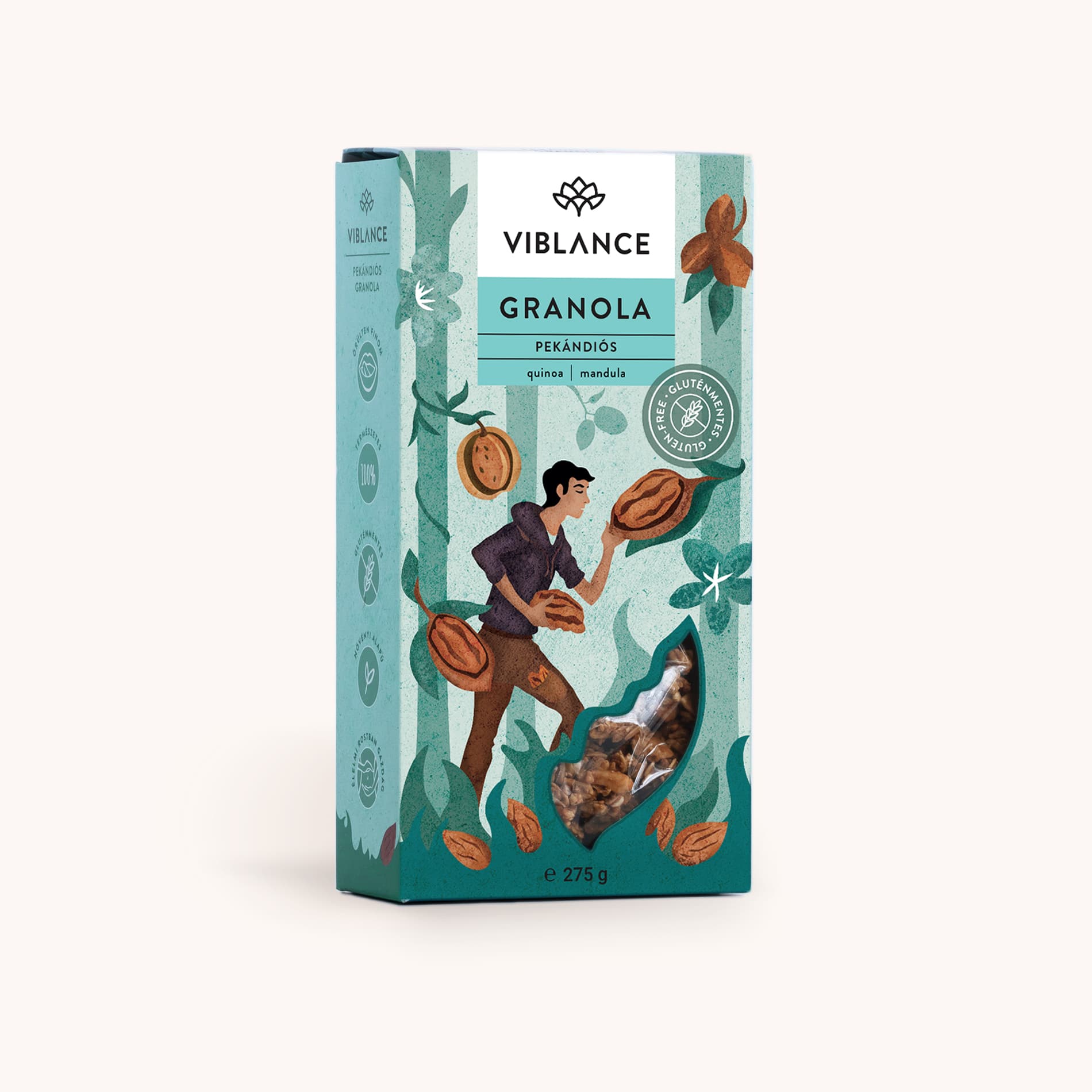Viblance Granola pekanové orechy a quinoa s mandľami 275 g - 86908