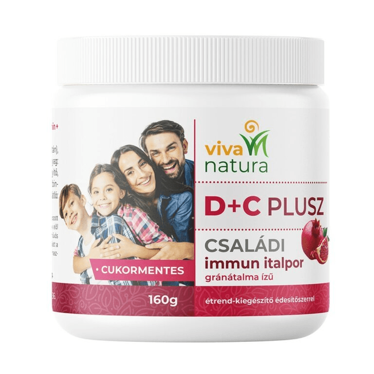 Viva natura d+c plus granátové jablko príchuť výživový doplnok imunitný nápoj v prášku 160 g