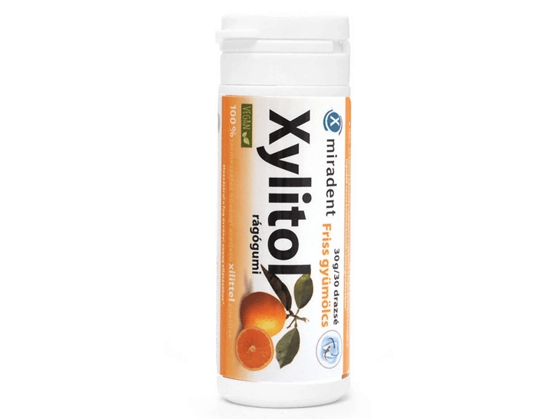 Miradent Žuvacie gumy s xylitolom a príchuťou čerstvého ovocia 30 g - 25104
